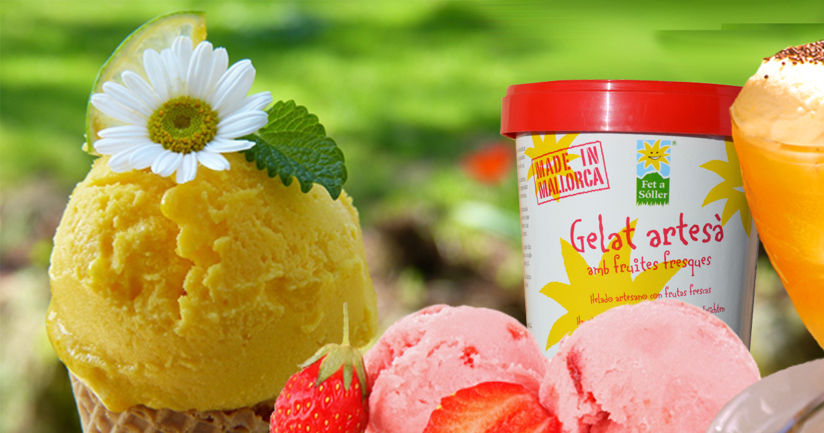 Feinste zartschmelzende Eiscreme “Fet a Sóller“