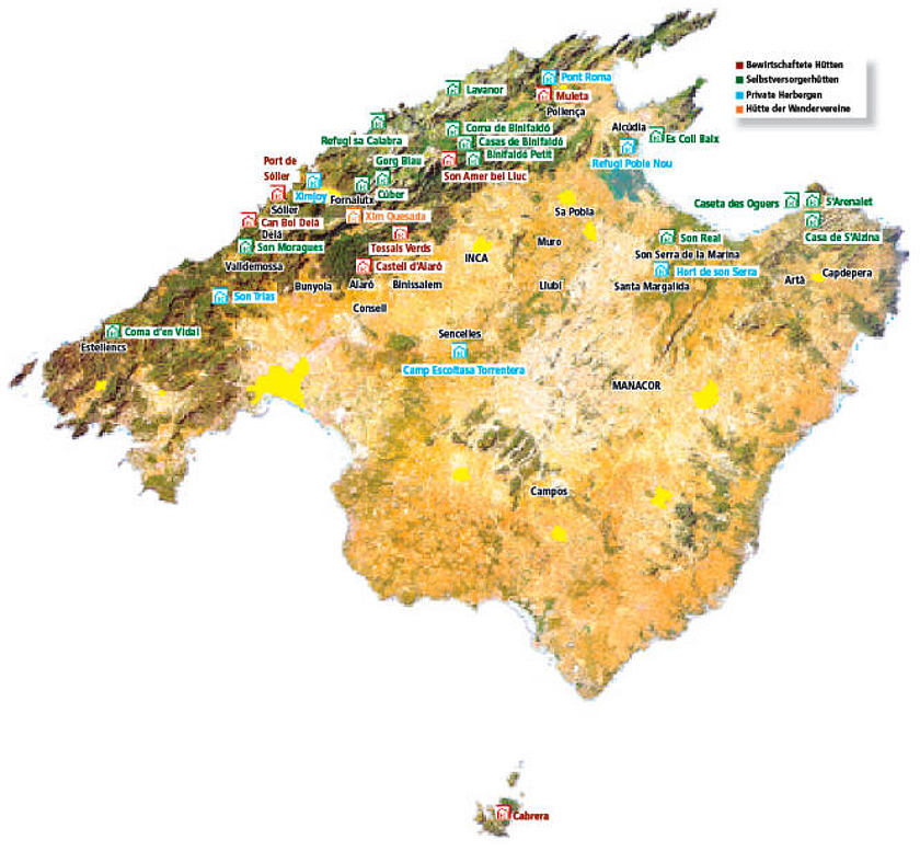 Das sind die Wanderhütten auf Mallorca