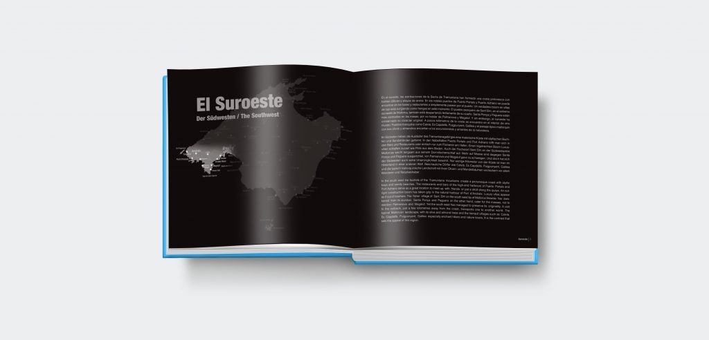 Kapitelseiten vor jeder Region mit Infos zur Region und Übersicht über die Resorts